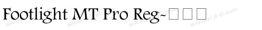 Footlight MT Pro Reg字体转换